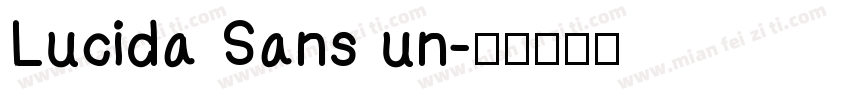 Lucida Sans un字体转换